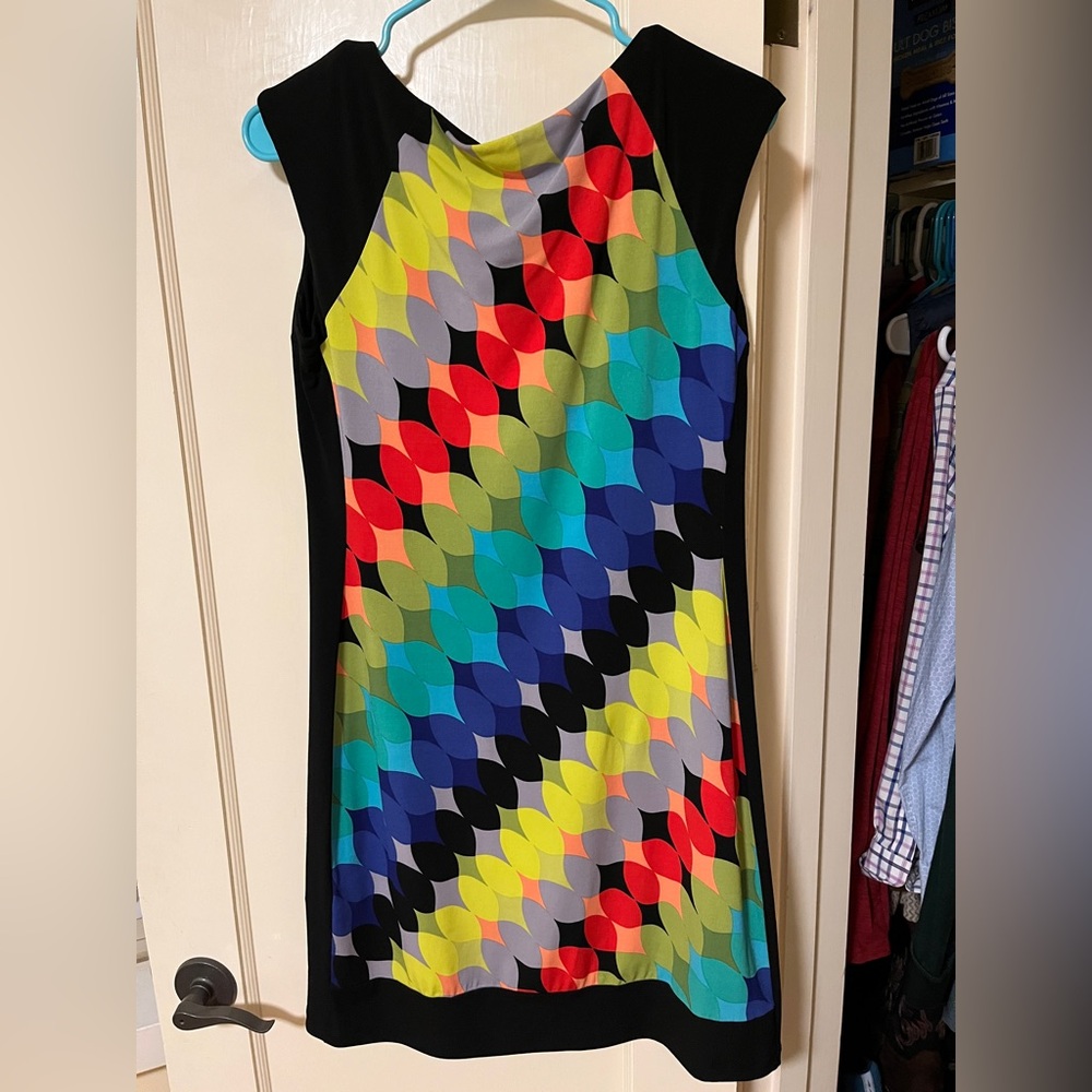 London Times Multicolor Geometric Dress